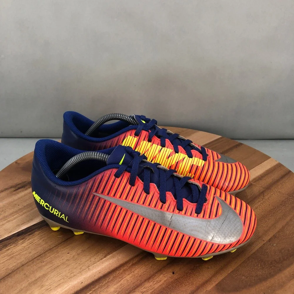 Nike Mercurial Victory VI DF FG Soccer Cleats Orange Yellow Size 5.5Y